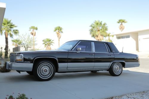 1990 cadillac fleetwood brougham triple black executive car low original miles