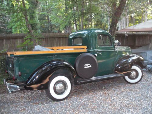 1940 ford 1/2 ton pick up truck; flathead v8; floor shift