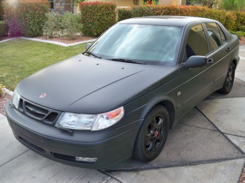 2000 saab 9-5 se sedan 4-door 3.0l flat black color nice cool looking car check