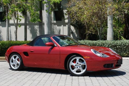 2001 porsche boxster s convertible 6-speed manual 3.2l hi-fi audio 6-cd leather