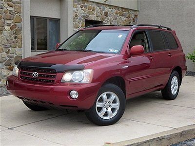 2002 toyota highlander limited v6 4wd automatic, leather, sunroof