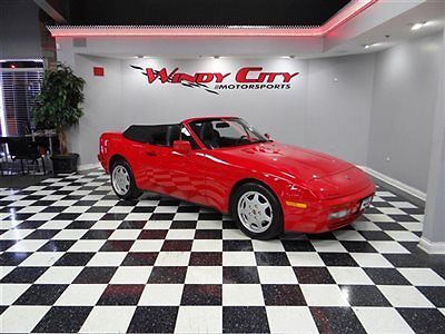 1990 porsche 944s 16v cabriolet 5-speed lsd 98k serviced black leather cold a/c!