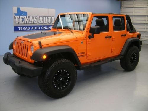 We finance!!!  2013 jeep wrangler unlimited sport 4x4 hard top 22k mi texas auto