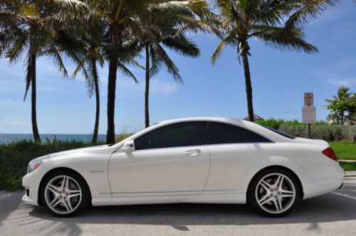 2011 mercedes benz cl63amg bi-turbo 550hp,clean carfax,non smoker,white/black