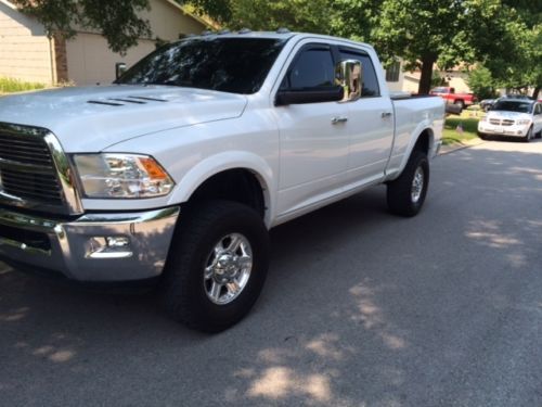 2012 ram 2500 laramie 45k miles with lift &amp; extras;  white with black leather