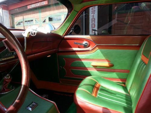 Ford ranchero customized orange classic green custom hot rod leather automatic