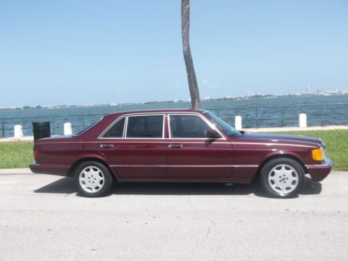 420 sel mercedes benz new burgandy paint interior tan leather new michelin tires