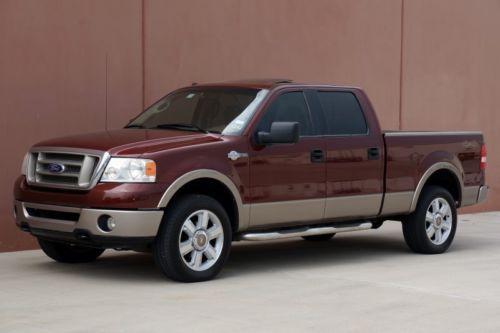 06 ford f150 king ranch 4x4 crew cab 2 owner autocheck cert mroof sliding window