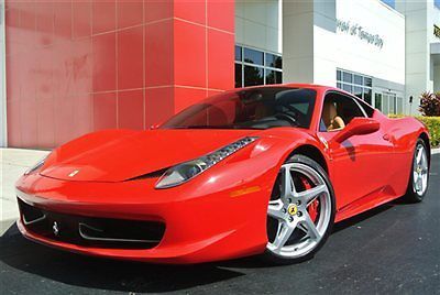 2010 ferrari 458 italia coupe clear title red with beige interior