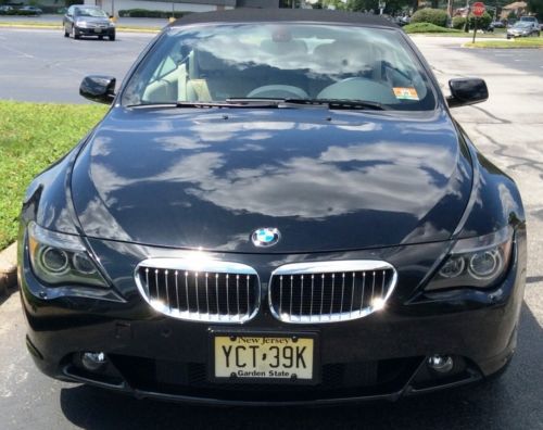 Bmw 6 series 645ci 2dr metallic black , creme beige interior retractable roof