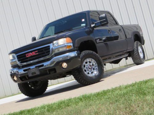 04 k2500 sierra hd sle 6.6 duramax diesel 5spd-at allison 4x4 swb lift carfax tx