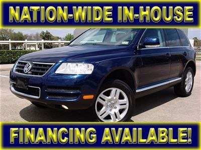 04 vw touareg v8,all wheel drive,power leather heated seats,sunroof,wood grain!