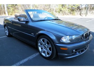 Bmw 325ci convertible georgia owned rust free leather interior wood no reserve