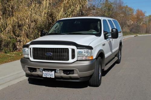 Excursion 135k eddie bauer turbo diesel. 2 tone leather clean title!! we finance