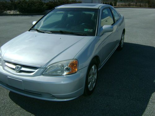 2001 honda civic ex coupe 2-door 1.7l no reserve