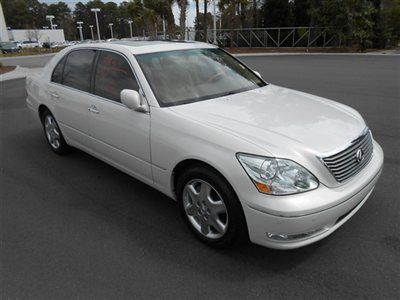 Ls 430 1 owner carfax - leather - white with tan interior - sunroof cd changer