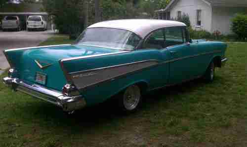 1957 CHEVY BELAIR  2 DOOR HARD TOP CHEVROLET, image 14