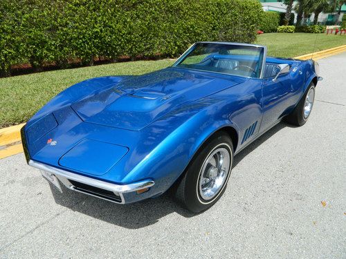 1968 chevrolet chevy corvette l-71 427/435hp convertible #s matching 39k miles!!