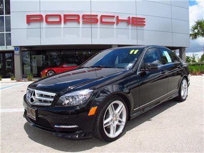 2011 mercedes c300. highly optioned. black/black. 1 owner. call 239.225.7601