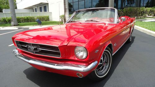 1965 red mustang convertible v8 auto classic charming ride