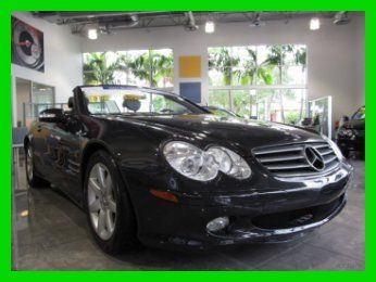 03 gray sl-500 5l v8 convertible *leather &amp; wood steering wheel *navigation *fl