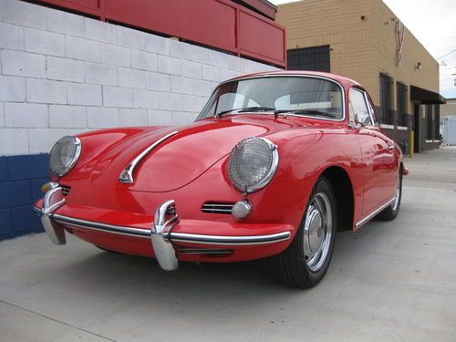 Restored 1964 porsche 356c coupe - blue plate california car