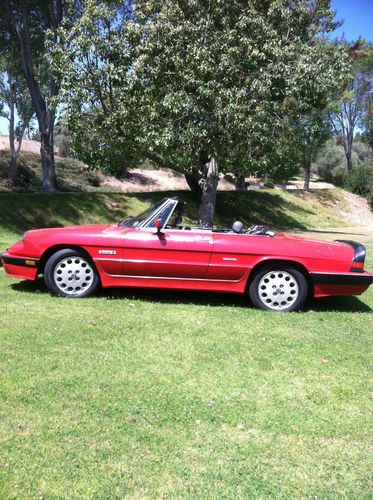 1988 alfa romeo spider quadrifoglio convertible 2-door 2.0l