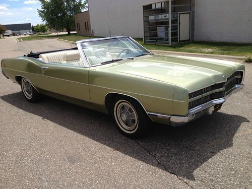 1969 500 xl, lime gold on white, 390 ci, survivor, highly original, great shape