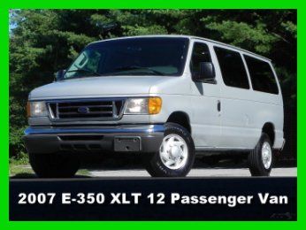 2007 ford e-350 e350 super duty xlt 12 passenger van 5.4l econoline gas cloth ac