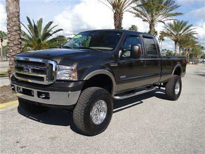 Lifted srw diesel 4x4 leather crew long chromes sweet truck fl