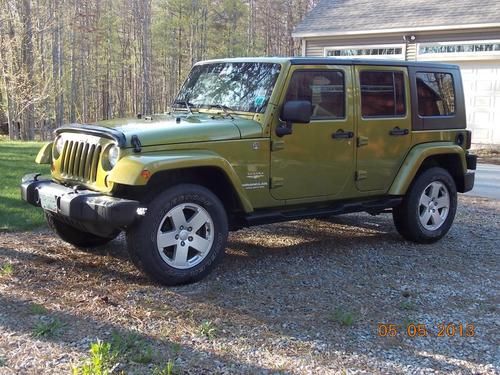 2007 jeep wrangler unlimited sahara w/ hardtop for cool weather ~82k