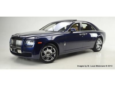 2013 rolls-royce ghost midnight sapphire over moccasin and black contrast as-new