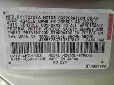 2001 Lexus ES 300 63,000 miles! Leather SunRoof MINT MINT, image 11