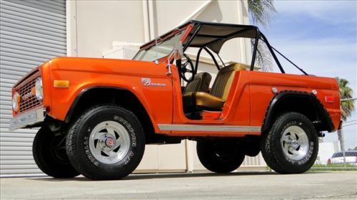 1972 ford bronco, baja, beach cruiser, burnt orange early bronco