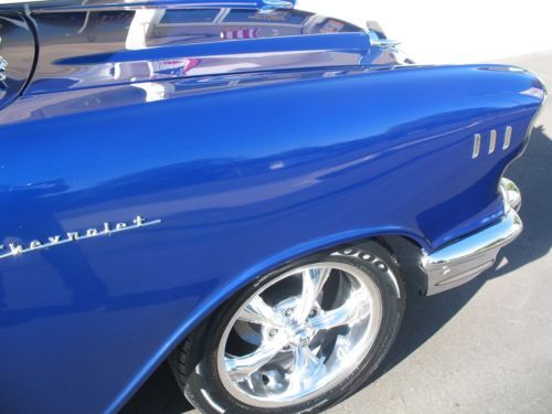 1957 Chevrolet 150 Deep blue 350 Muncie 4 speed leather disc brakes Vintage A/C, image 2