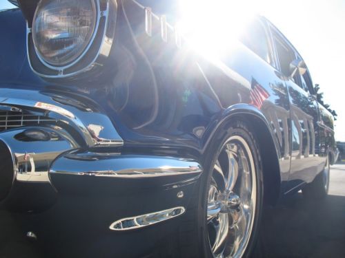 1957 Chevrolet 150 Deep blue 350 Muncie 4 speed leather disc brakes Vintage A/C, image 5