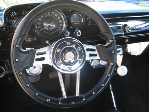 1957 Chevrolet 150 Deep blue 350 Muncie 4 speed leather disc brakes Vintage A/C, image 8