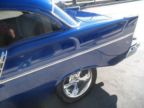 1957 Chevrolet 150 Deep blue 350 Muncie 4 speed leather disc brakes Vintage A/C, image 16