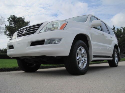 Stunning high end gx470 s. florida from new  pearl white ! with dvd player