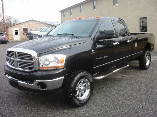 06 dodge ram 2500 slt 4x4 crew longbed cummins diesel 6 speed black beauty mint!