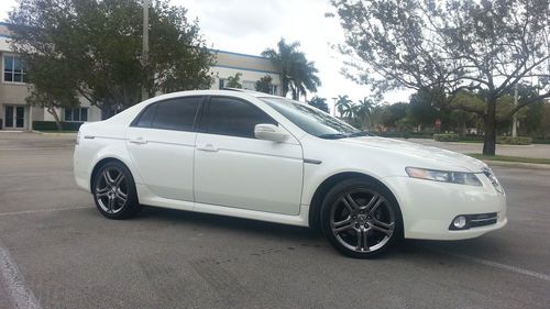 2008 acura tl type-s white pearl/ black interior fact. warranty immaculate cond.