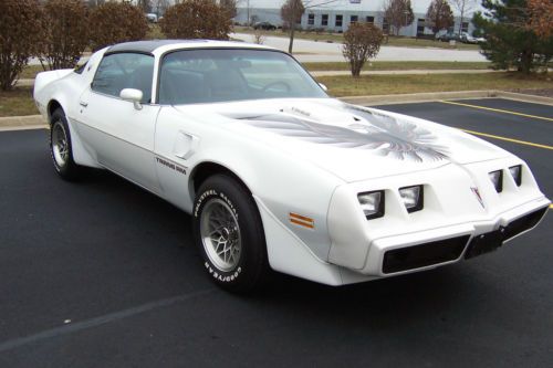 1979 pontiac trans am 400/4-speed ws6 t-tops cameo white only 22k orig. miles