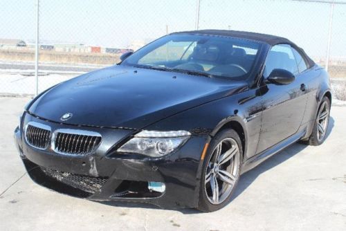2010 bmw m6 convertible damaged rebuilder runs! v10 engine only 31k miles loaded