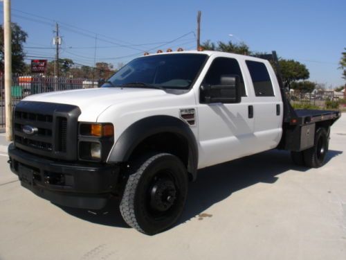 F-550 4x4 flat bed crew cab diesel goose neck tow package clean n0t salvage