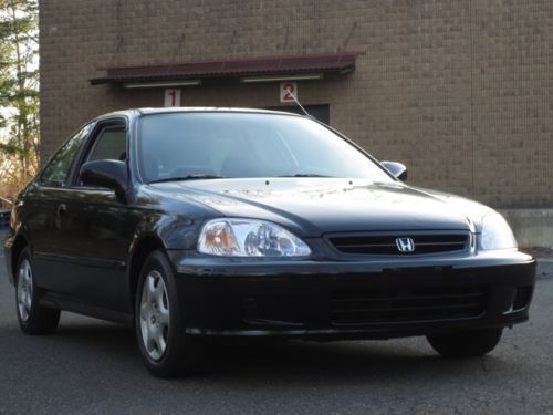 2000 honda civic ex! 1-owner! no reserve! 66k miles! gas saver! automatic! clean