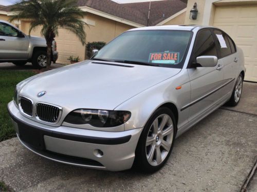 2003 bmw 325i silver color, sport steering wheel, seats and rims, nice car