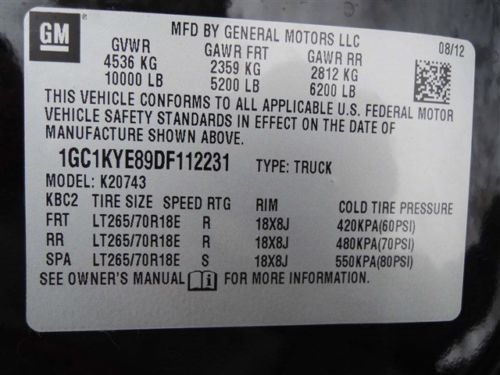 13 Chevy Silverado 2500 4x4 LTZ DURAMAX DIESEL LIFTED 37" TIRES 20" RIMS ROOF, image 93