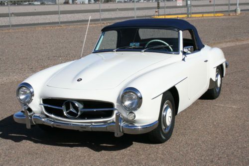 1960 mercedes 190 sl  original white/blue with soft and hard tops!