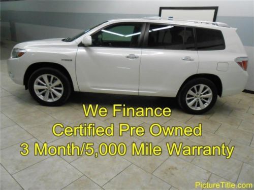 08 highlander hybrid 4x4 limited gps navi camera tv dvd warranty finance texas