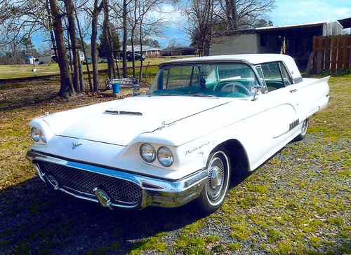 1958 2 door hardtop white with aqua and white vinyl interior